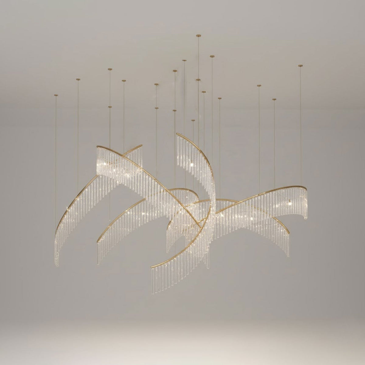 Cascading Crystal Chandelier — Chandelier | Maison Monashee — view 33