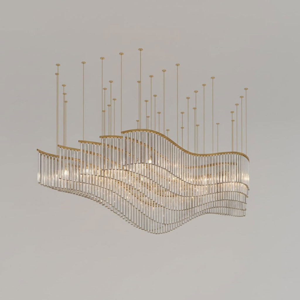 Cascading Crystal Chandelier — Chandelier | Maison Monashee — view 32