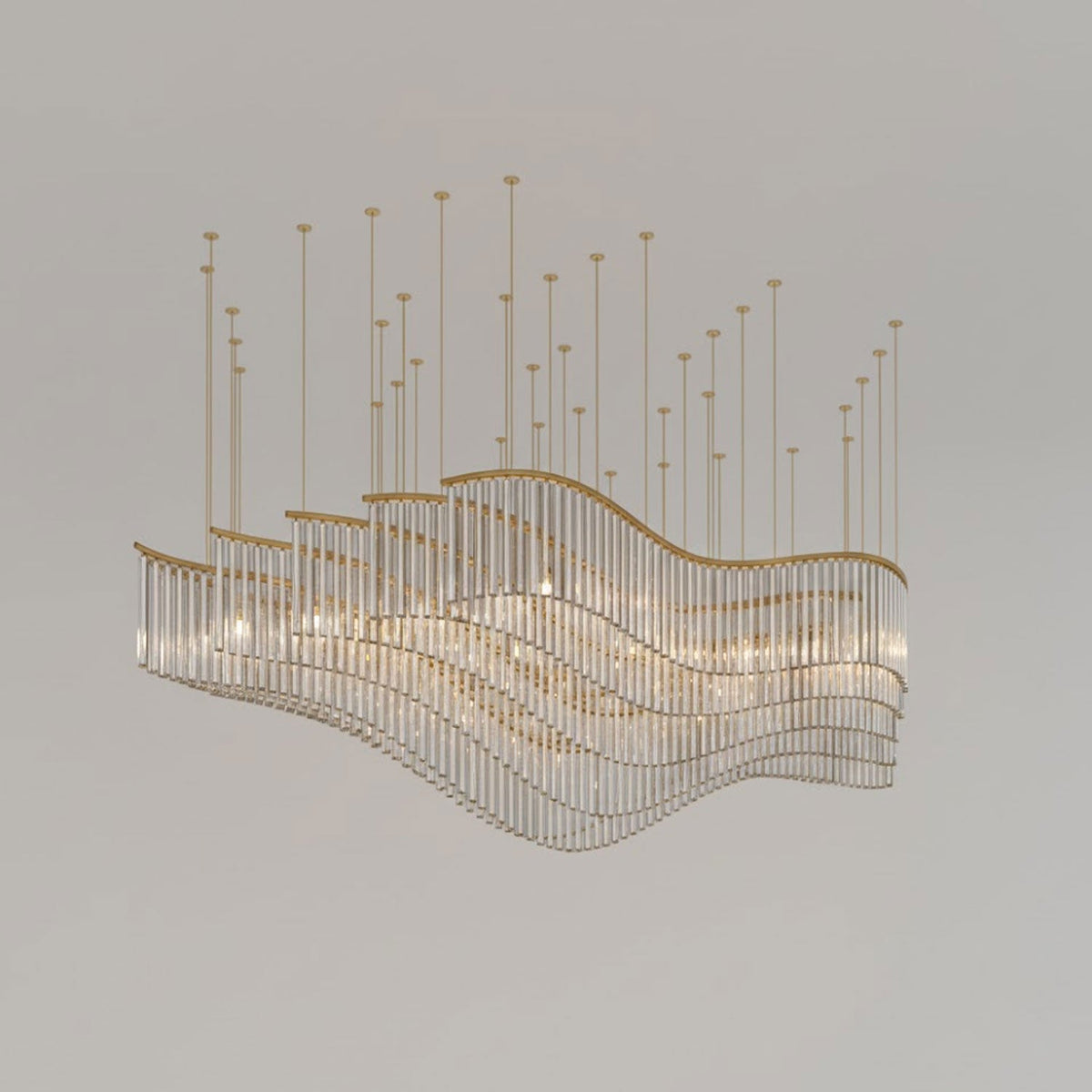 Cascading Crystal Chandelier — Chandelier | Maison Monashee — view 32