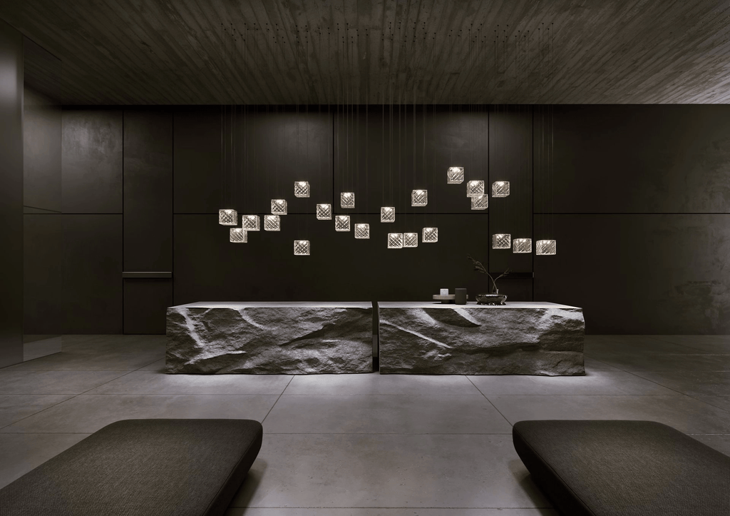 Modern Rectangular Crystal Chandelier — Chandelier | Maison Monashee — view 7