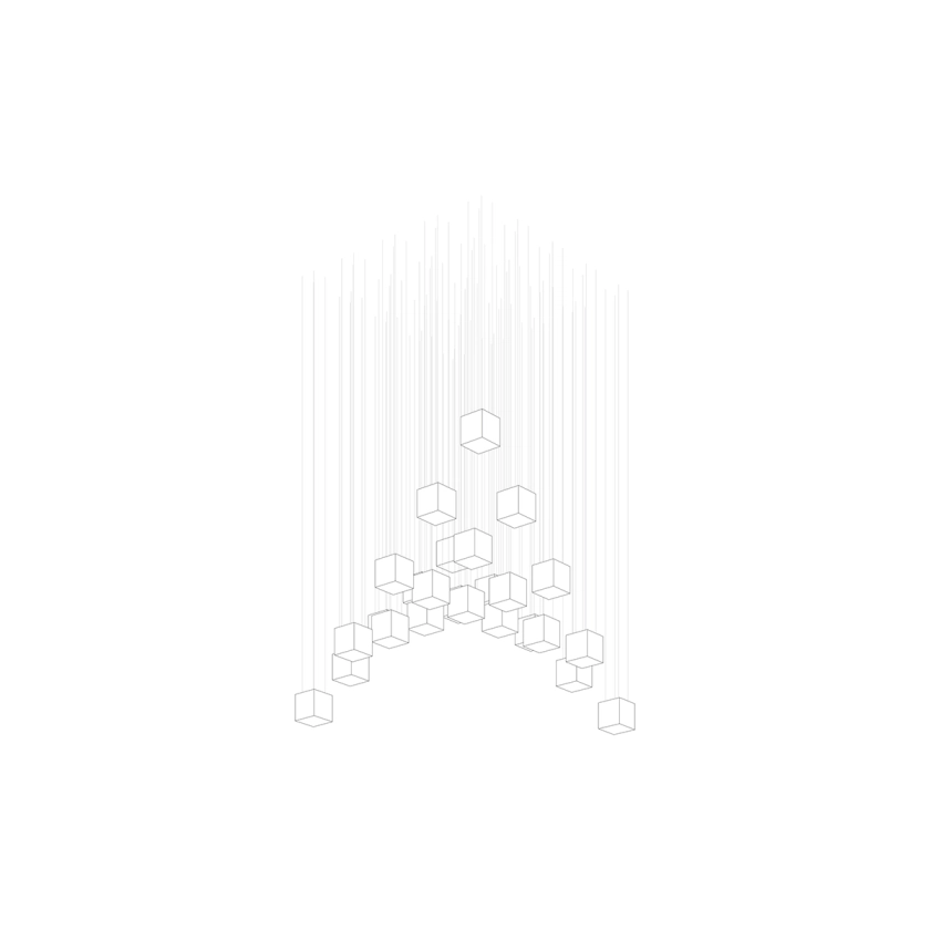 Modern Rectangular Crystal Chandelier — Chandelier | Maison Monashee — view 16