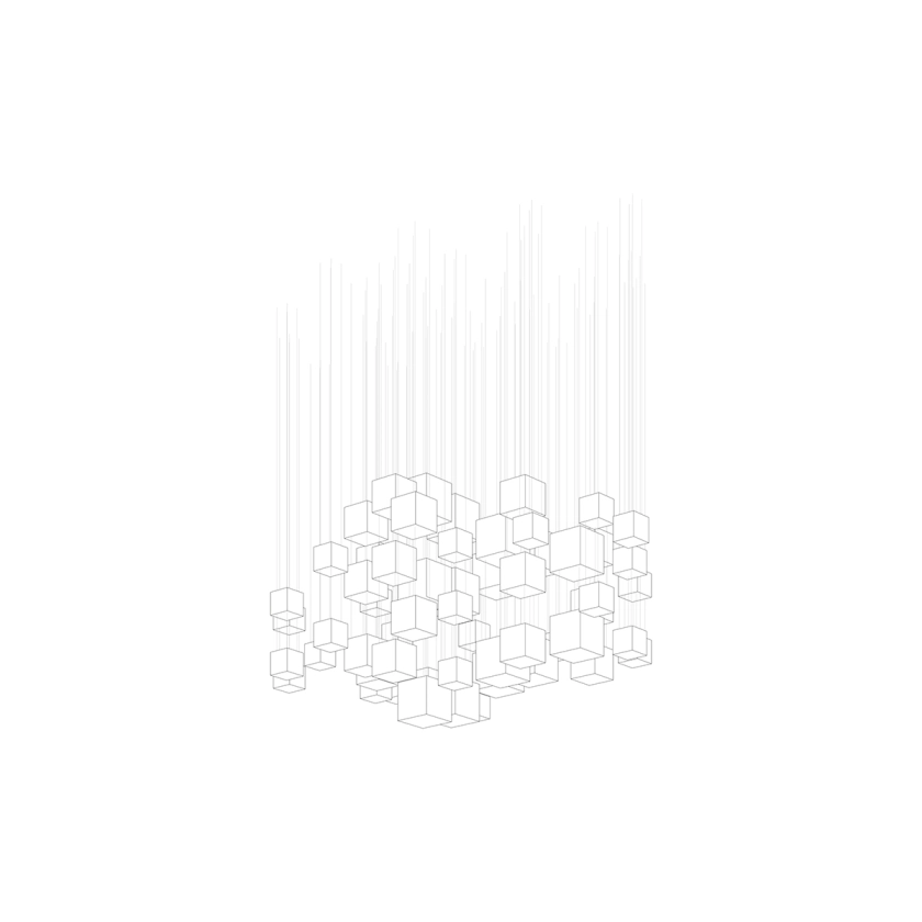 Modern Rectangular Crystal Chandelier — Chandelier | Maison Monashee — view 17