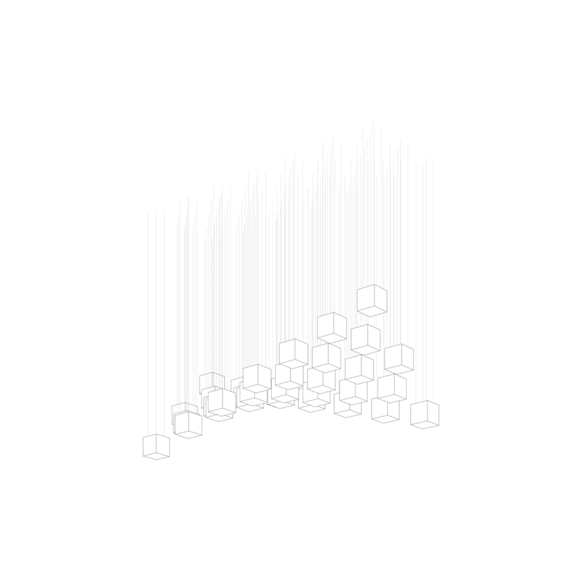 Modern Rectangular Crystal Chandelier — Chandelier | Maison Monashee — view 19