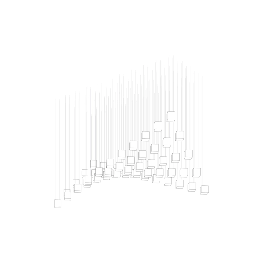 Modern Rectangular Crystal Chandelier — Chandelier | Maison Monashee — view 20