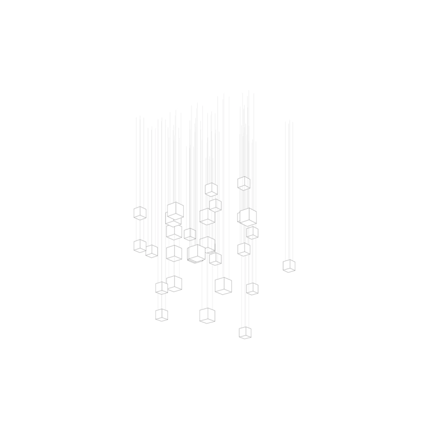 Modern Rectangular Crystal Chandelier — Chandelier | Maison Monashee — view 21