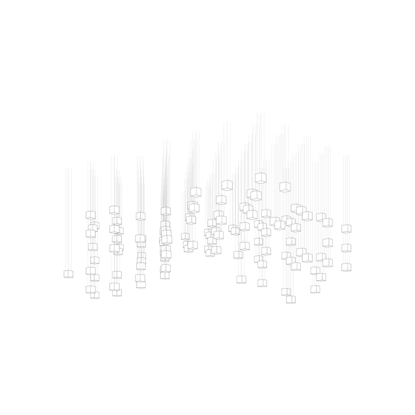 Modern Rectangular Crystal Chandelier — Chandelier | Maison Monashee — view 22