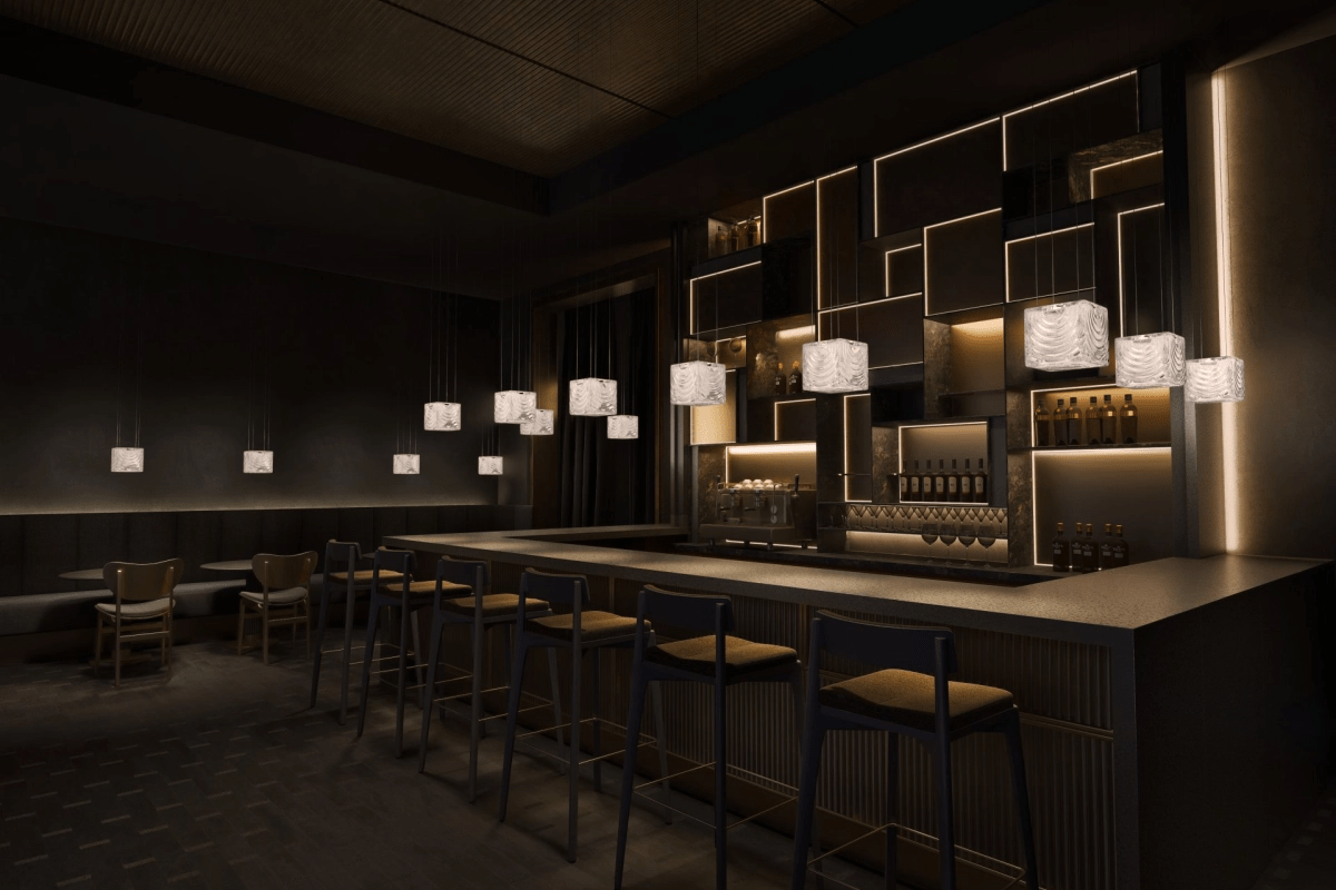 Modern Rectangular Crystal Chandelier — Chandelier | Maison Monashee — view 25