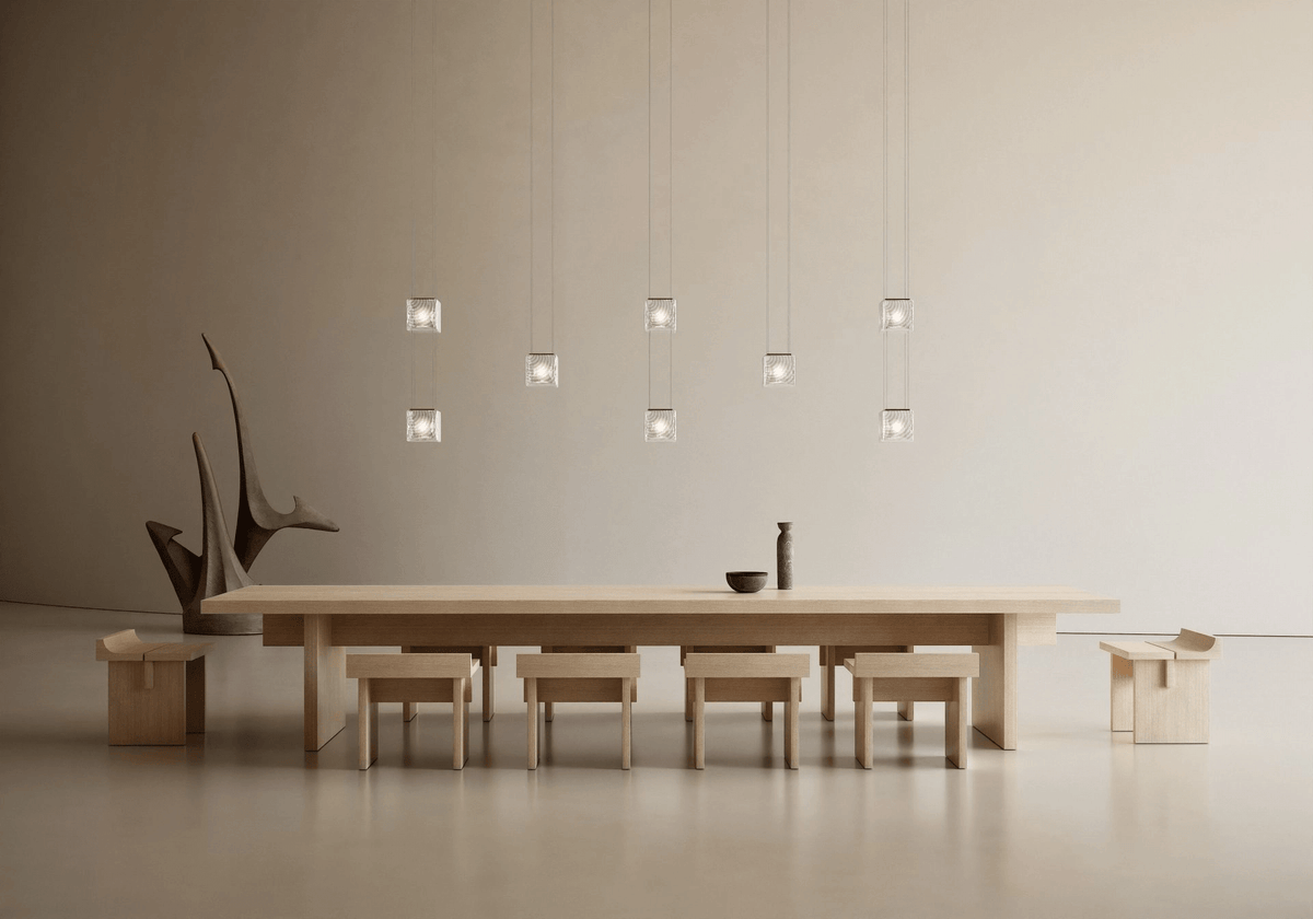 Modern Rectangular Crystal Chandelier — Chandelier | Maison Monashee — view 8
