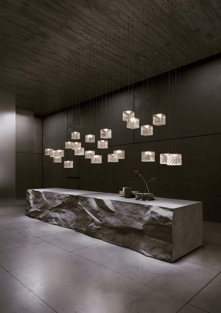 Modern Rectangular Crystal Chandelier — Chandelier | Maison Monashee — view 28