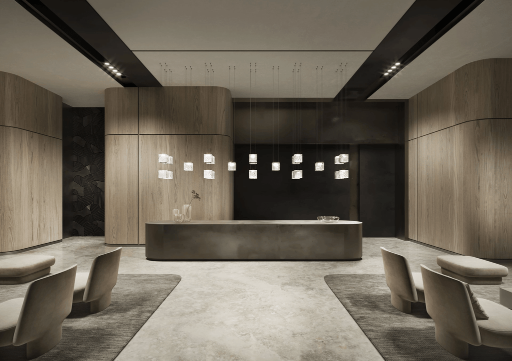 Modern Rectangular Crystal Chandelier — Chandelier | Maison Monashee — view 29