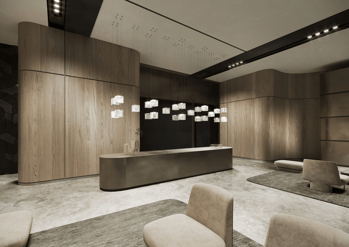 Modern Rectangular Crystal Chandelier — Chandelier | Maison Monashee — view 31