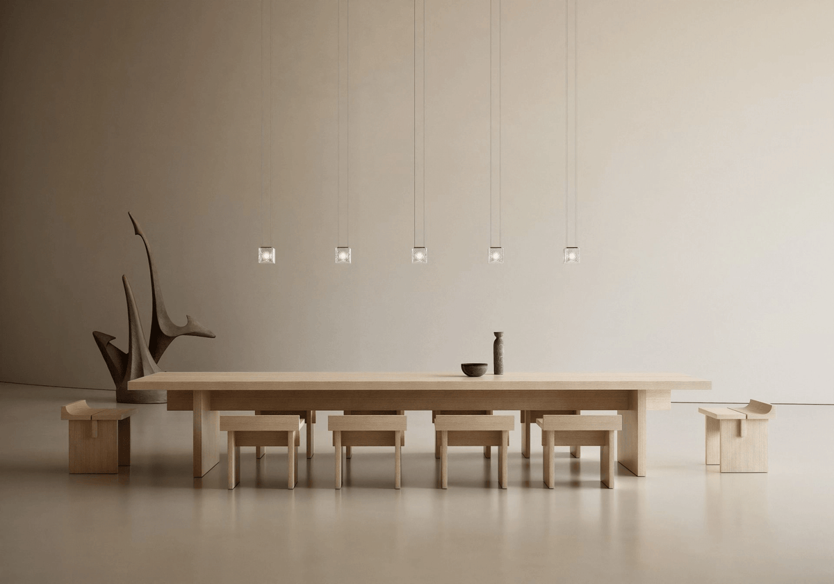 Modern Rectangular Crystal Chandelier — Chandelier | Maison Monashee — view 5