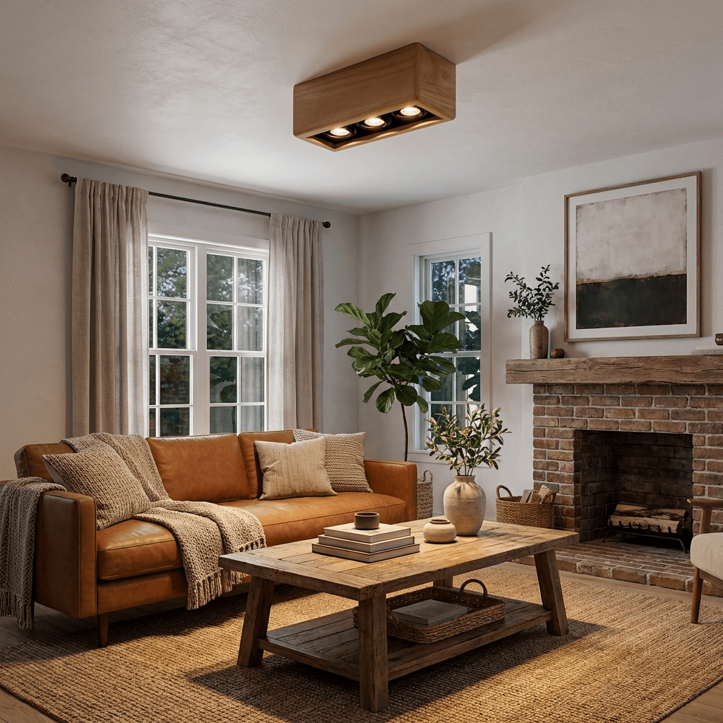 Wood Box Light Fixture — Ceiling Light | Maison Monashee — view 3