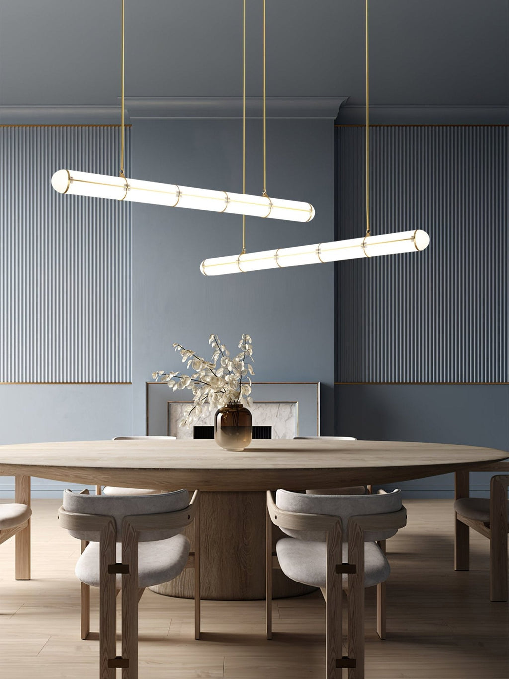 Round Linear Pendant Light — Pendant Light | Maison Monashee — view 12