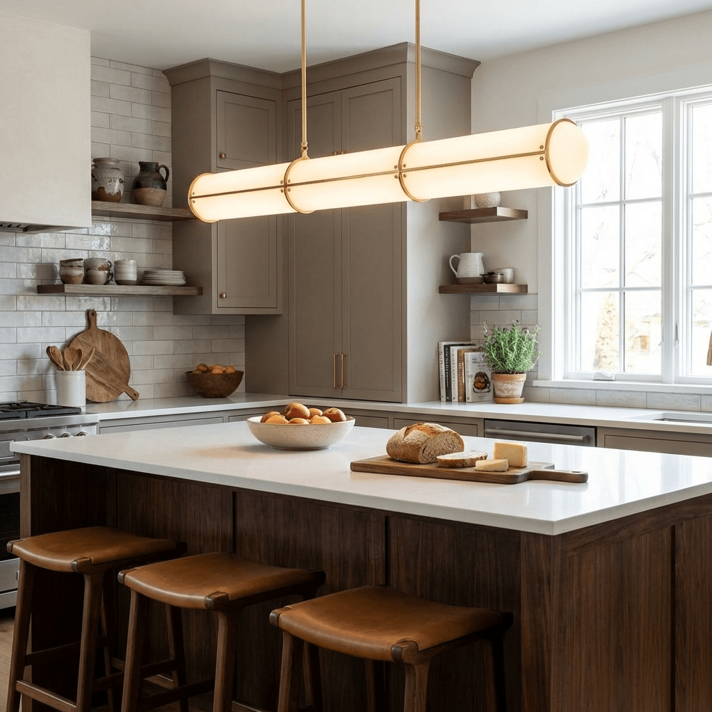 Round Linear Pendant Light — Pendant Light | Maison Monashee — view 2