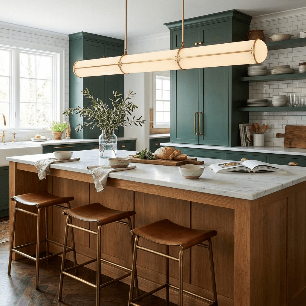 Round Linear Pendant Light — Pendant Light | Maison Monashee — view 5