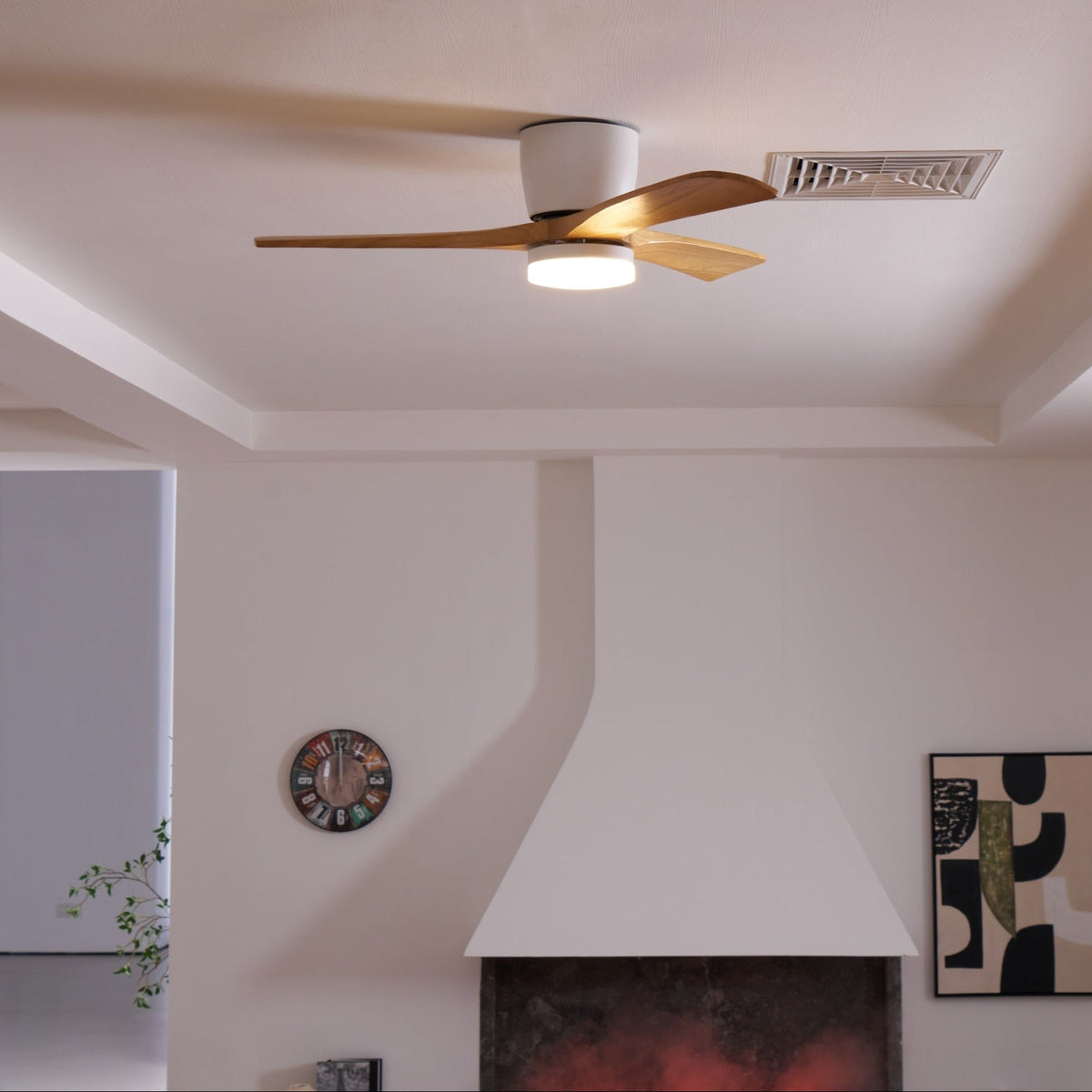 Grey Ceiling Fan with Light — Ceiling Fan | Maison Monashee — view 51