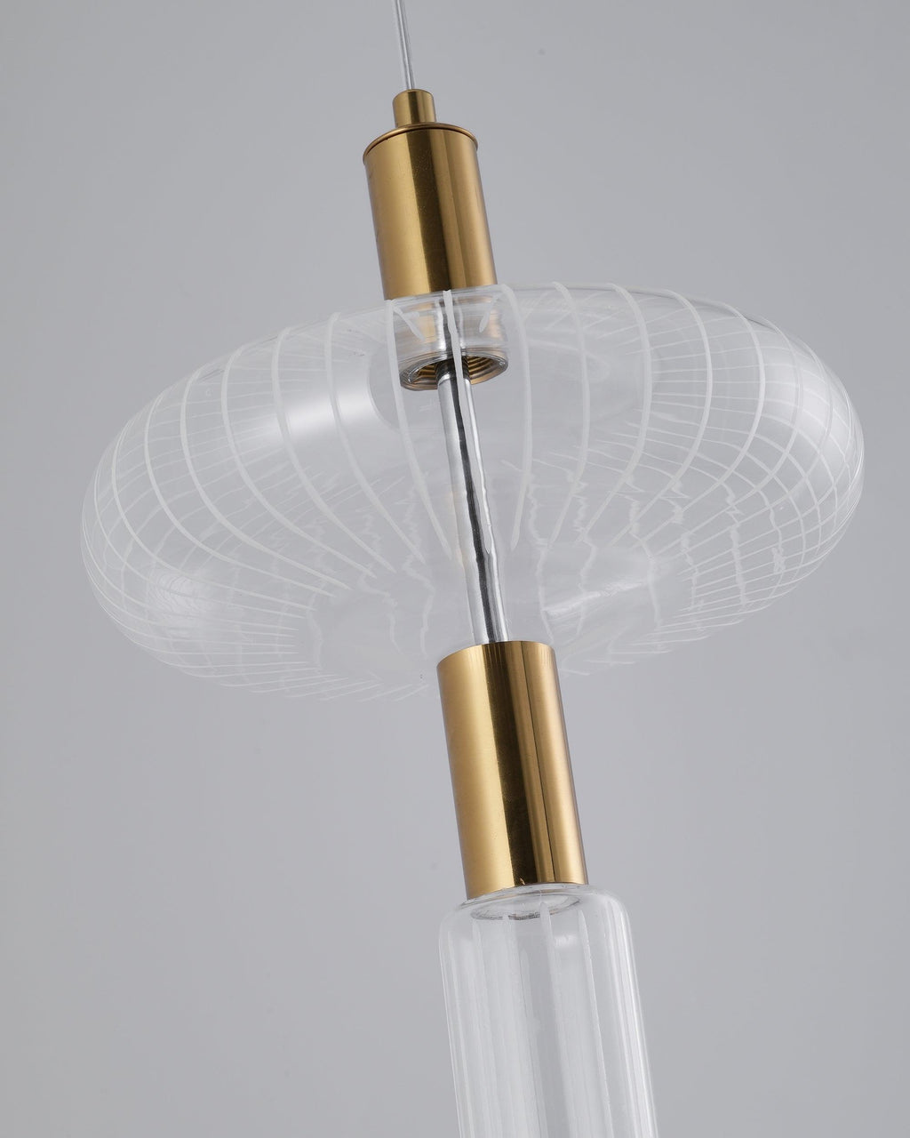 Gold Cylinder Pendant Light — Pendant Light | Maison Monashee — view 46
