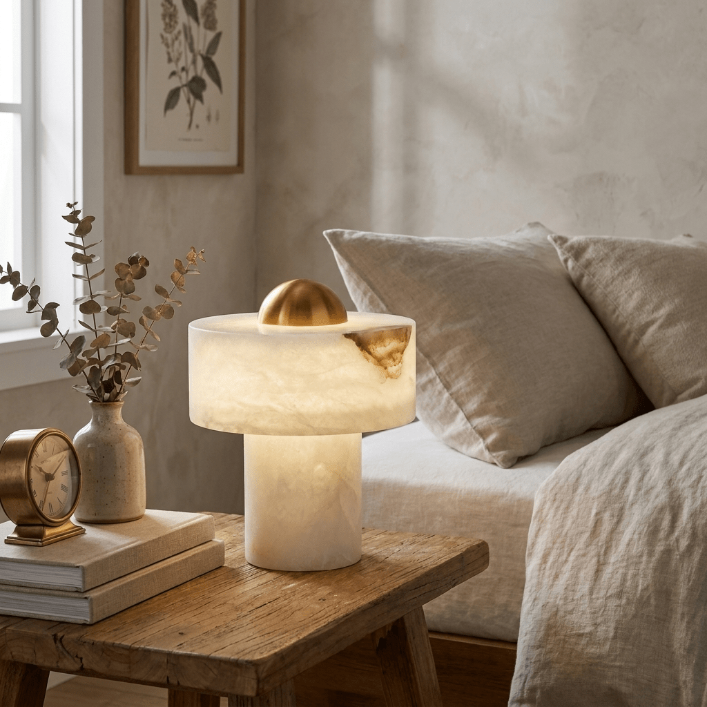 Cream Bedside Table Lamp — Table Lamp | Maison Monashee — view 4