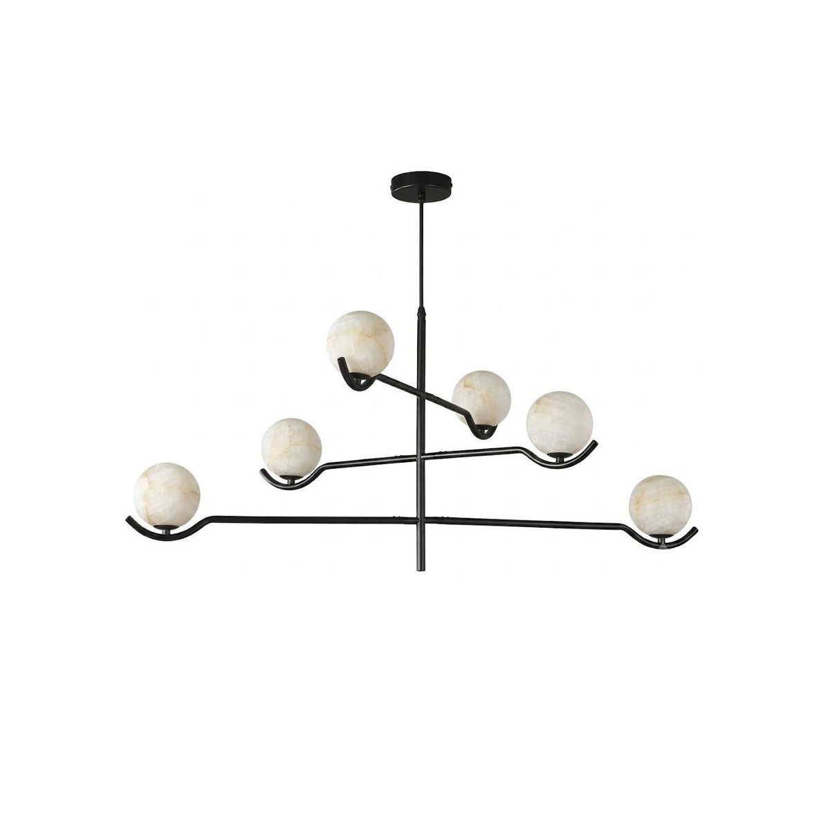 Black Globe Light Chandelier — Chandelier | Maison Monashee — view 13