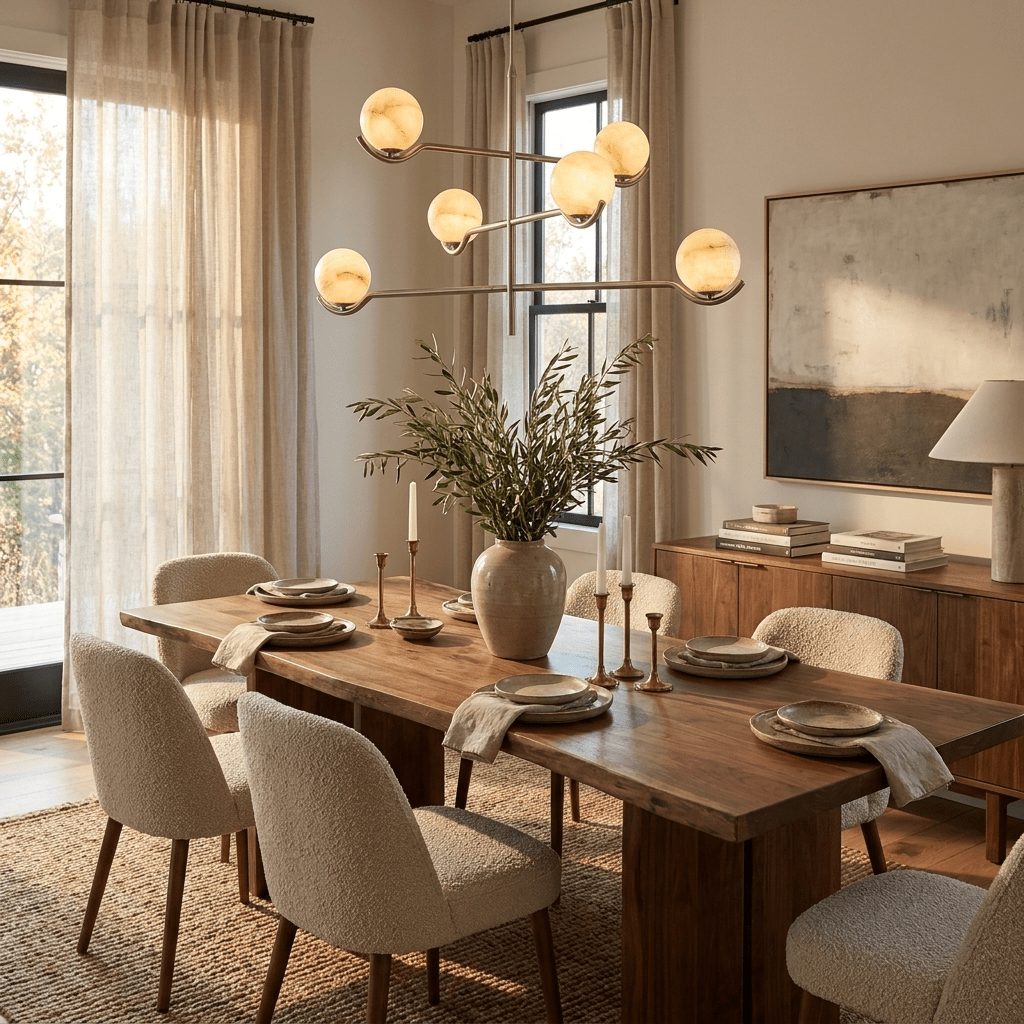 Black Globe Light Chandelier — Chandelier | Maison Monashee — view 7