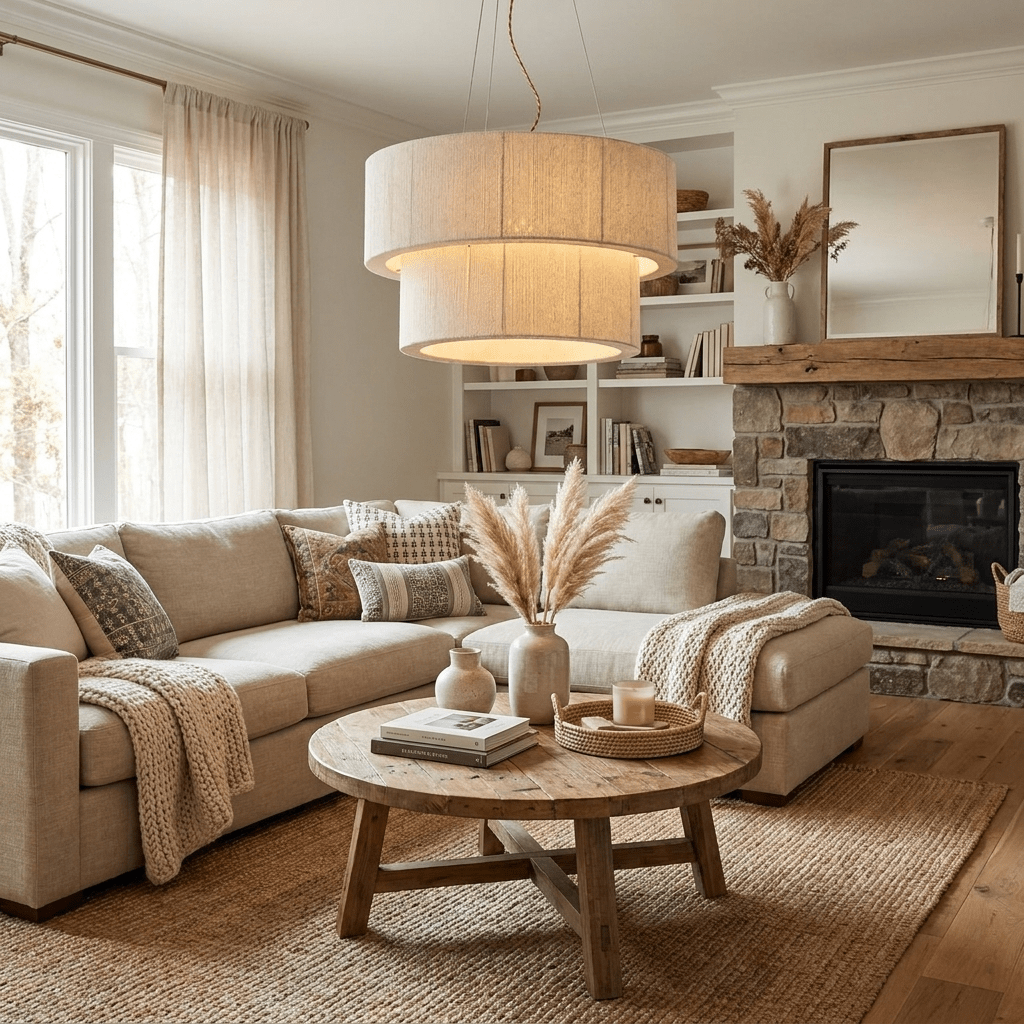 Double Drum Pendant Light — Pendant Light | Maison Monashee — view 2