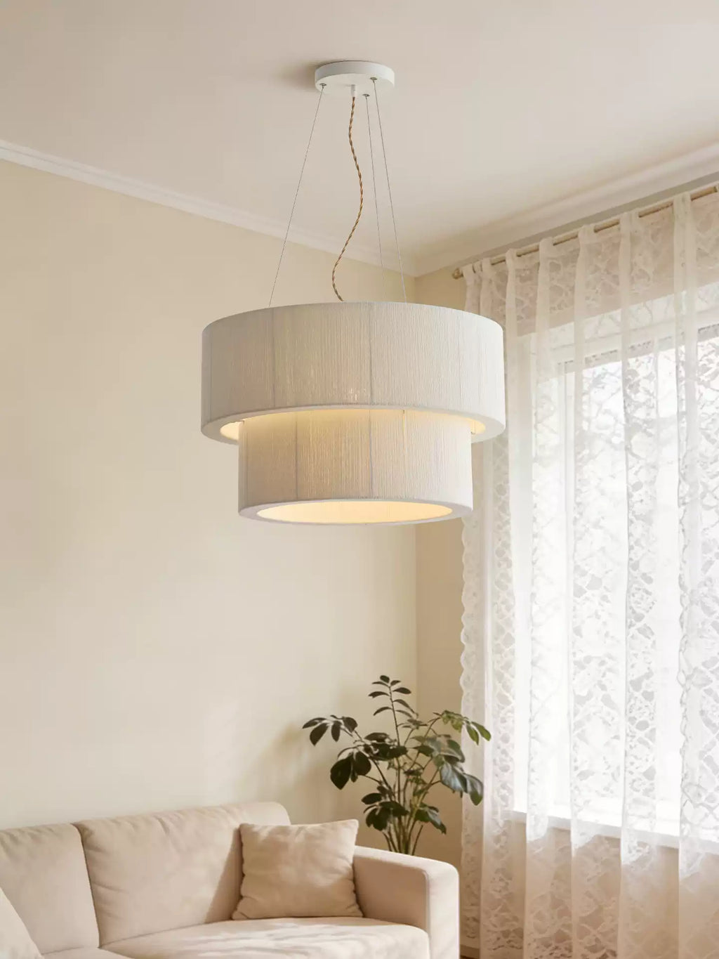 Double Drum Pendant Light — Pendant Light | Maison Monashee — view 7