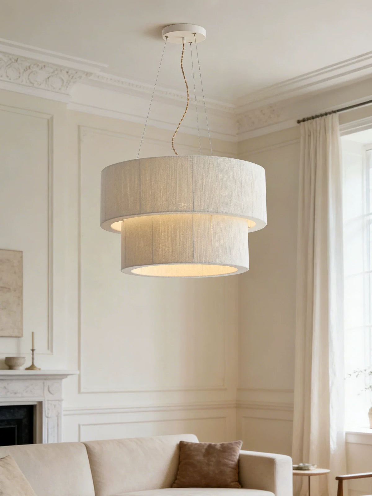 Double Drum Pendant Light — Pendant Light | Maison Monashee — view 8