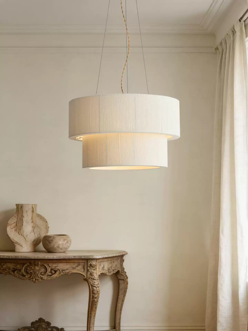 Double Drum Pendant Light — Pendant Light | Maison Monashee — view 9