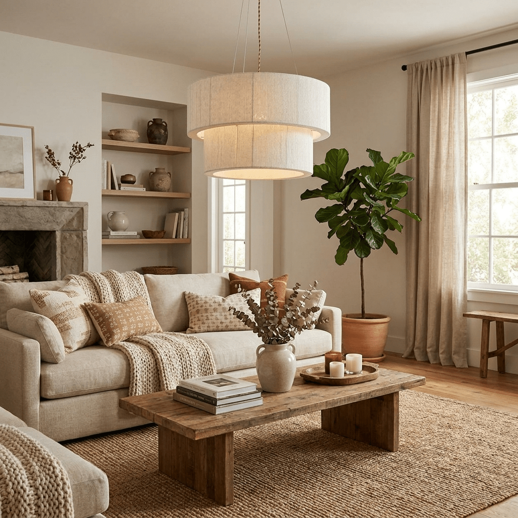 Double Drum Pendant Light — Pendant Light | Maison Monashee — view 5