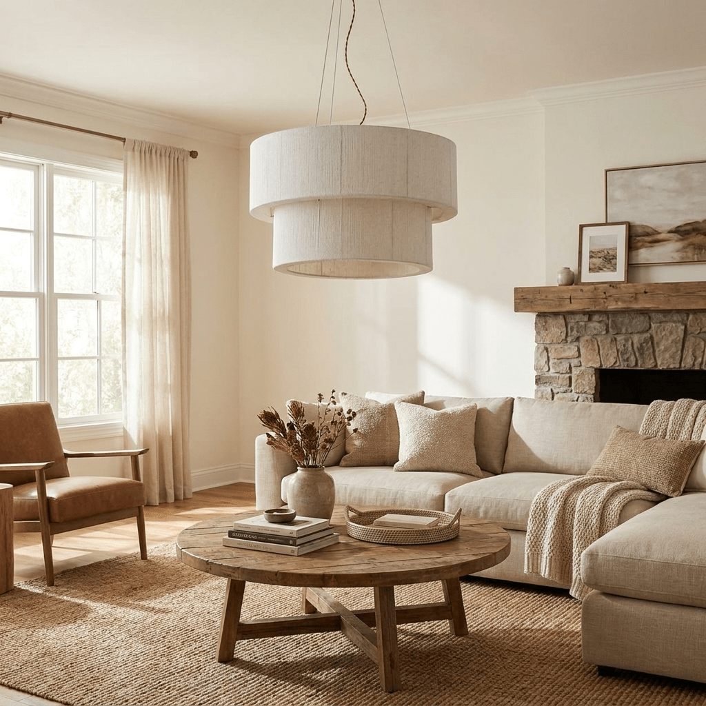 Double Drum Pendant Light — Pendant Light | Maison Monashee — view 6