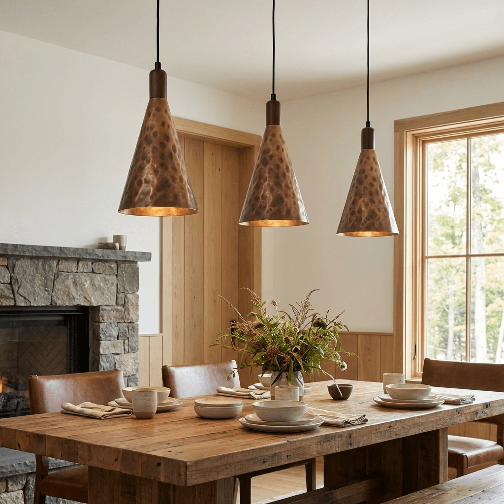 Hammered Brass Pendant Light — Pendant Light | Maison Monashee — view 2
