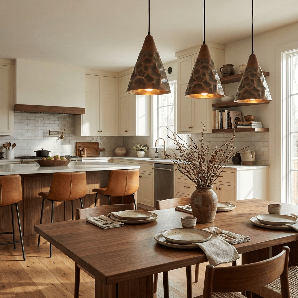 Hammered Brass Pendant Light — Pendant Light | Maison Monashee — view 5