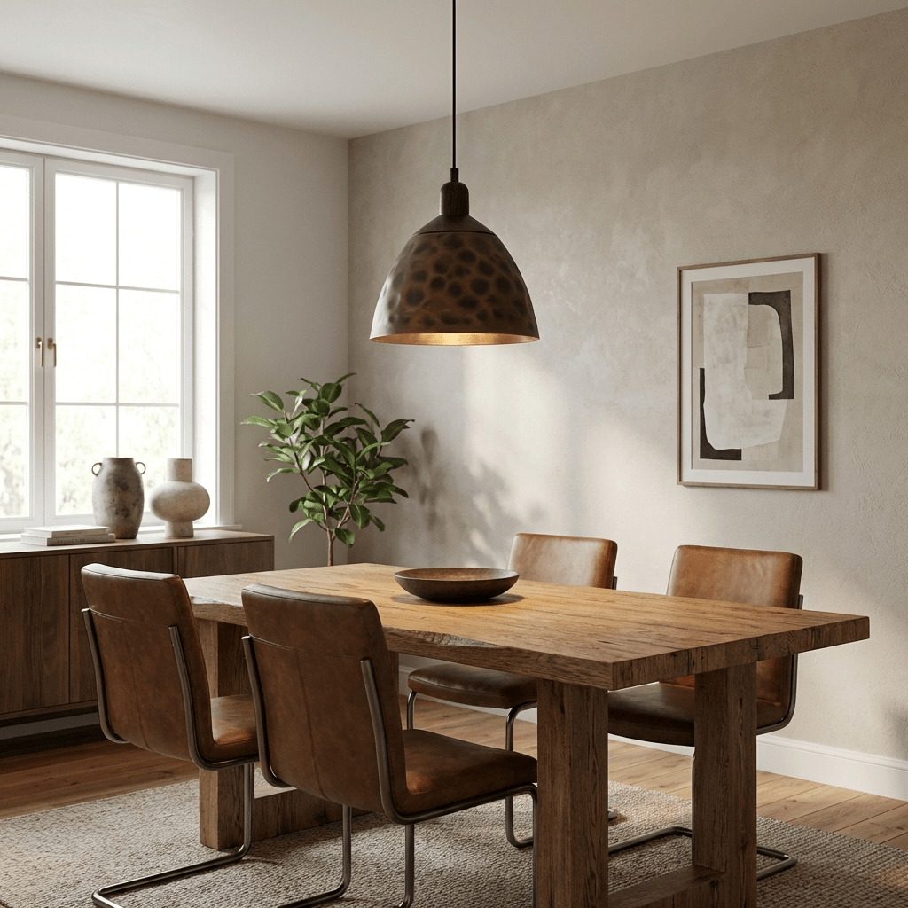 Hammered Brass Pendant Light — Pendant Light | Maison Monashee — view 7