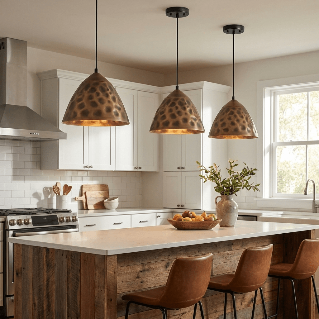 Hammered Brass Pendant Light — Pendant Light | Maison Monashee — view 4