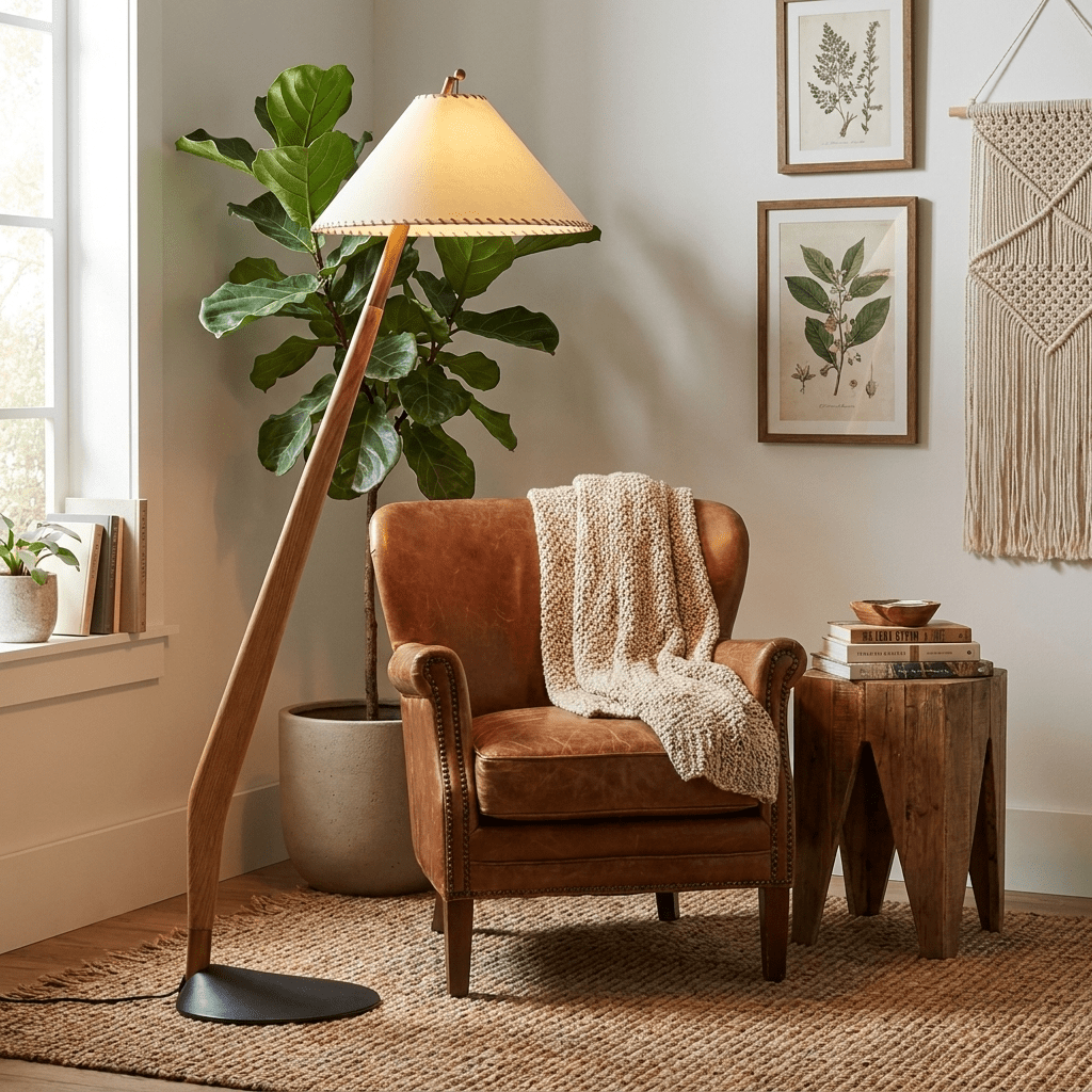 Modern Rustic Floor Lamp — Floor Lamp | Maison Monashee — view 7