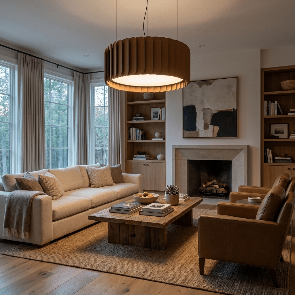 Modern Drum Pendant Light — Pendant Light | Maison Monashee — view 4