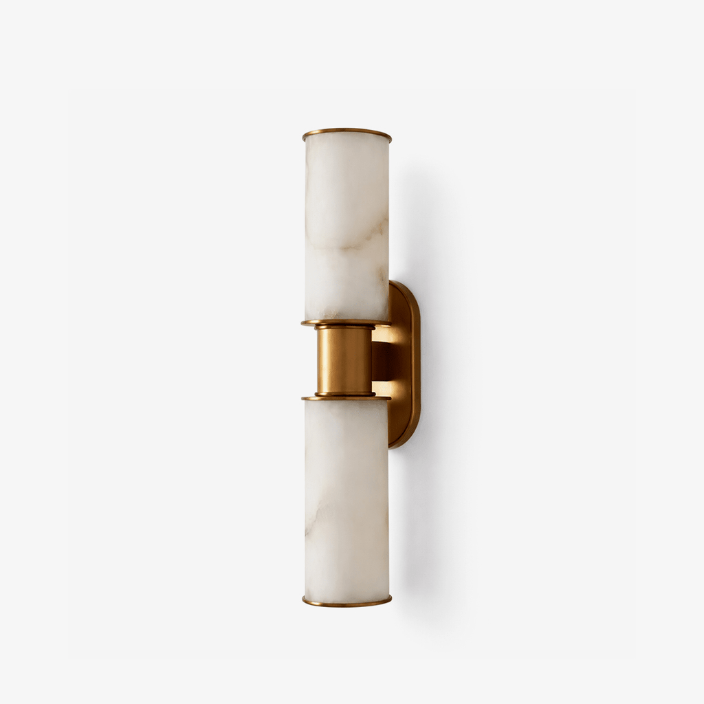 Alabaster Double Tube Sconce — Wall Sconce | Maison Monashee
