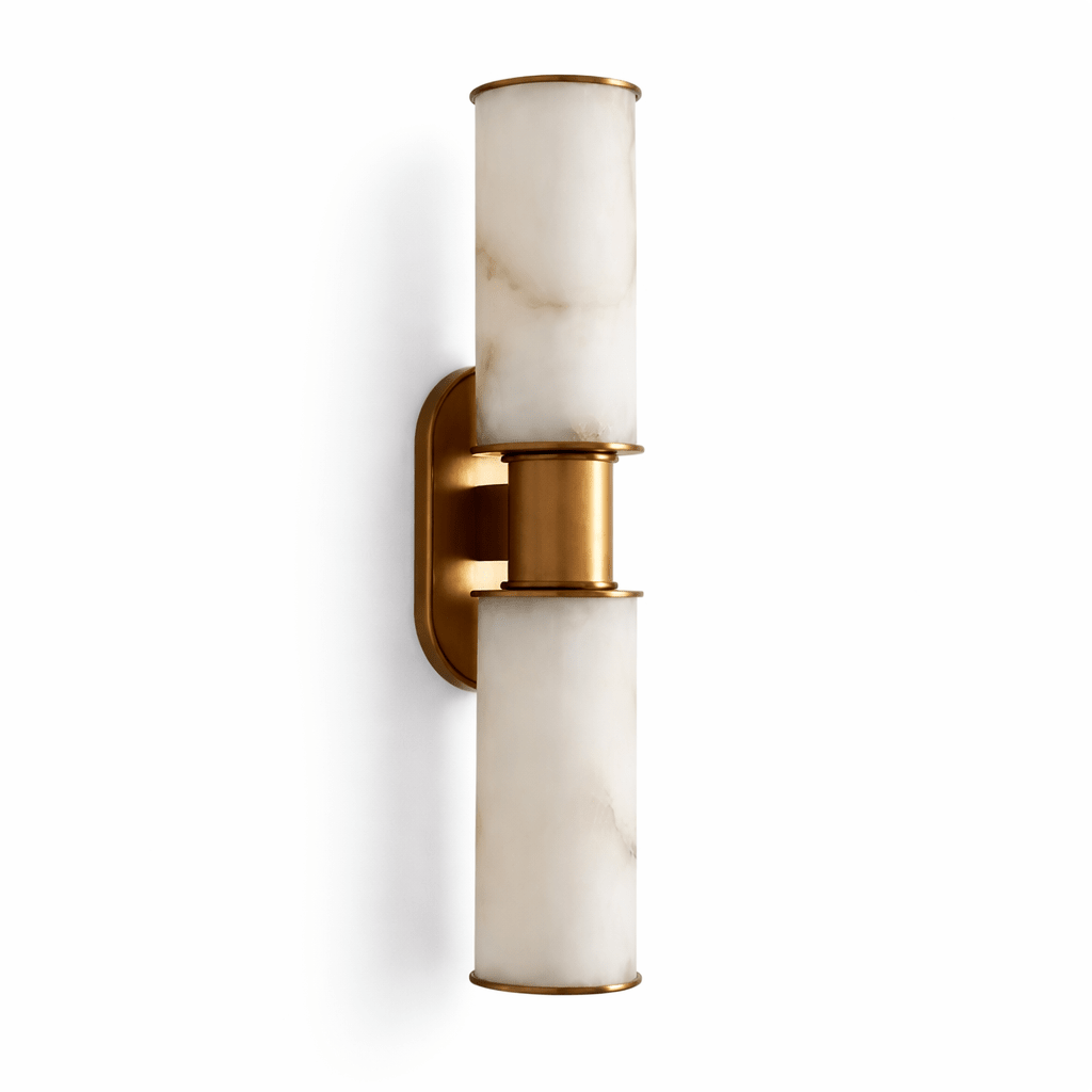 Alabaster Double Tube Sconce — Wall Sconce | Maison Monashee — view 8