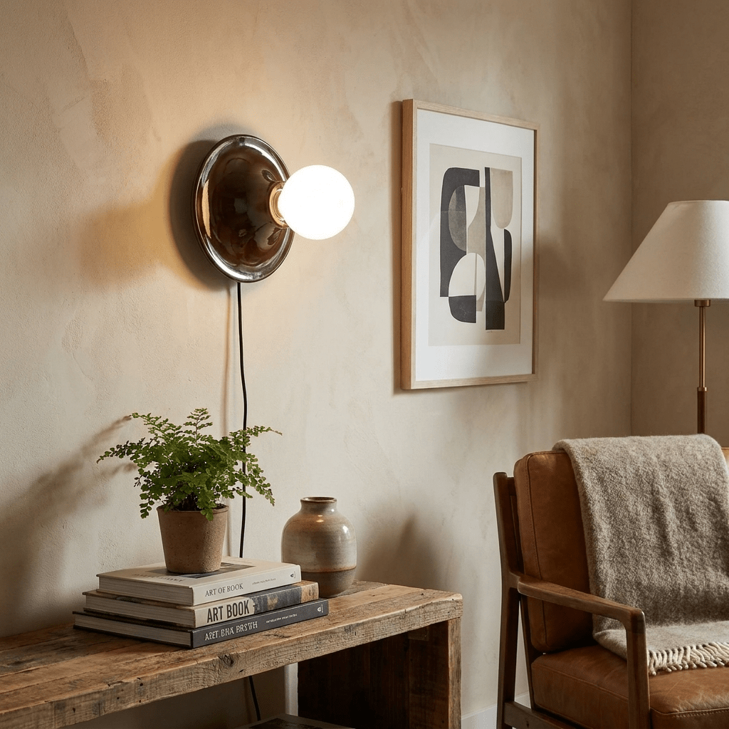 Modern Round Wall Sconce — Wall Sconce | Maison Monashee — view 8