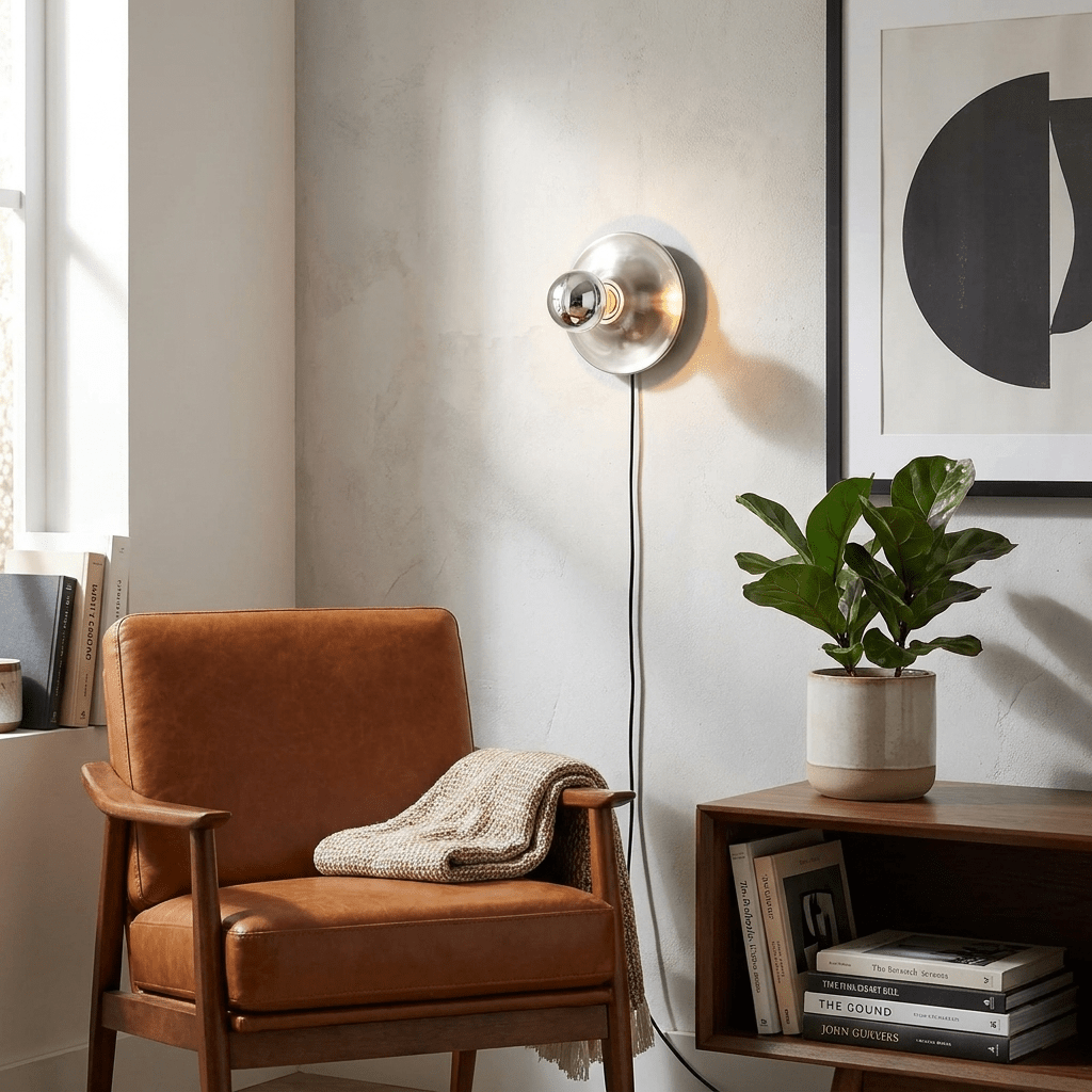 Modern Round Wall Sconce — Wall Sconce | Maison Monashee — view 10