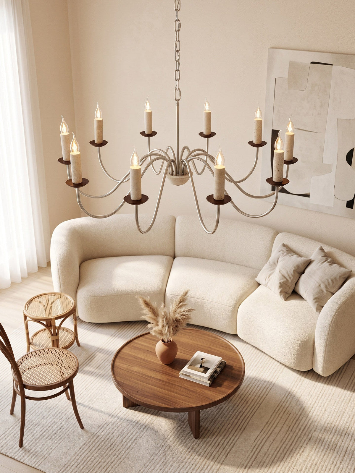 Iron Candle Chandelier — Chandelier | Maison Monashee — view 6