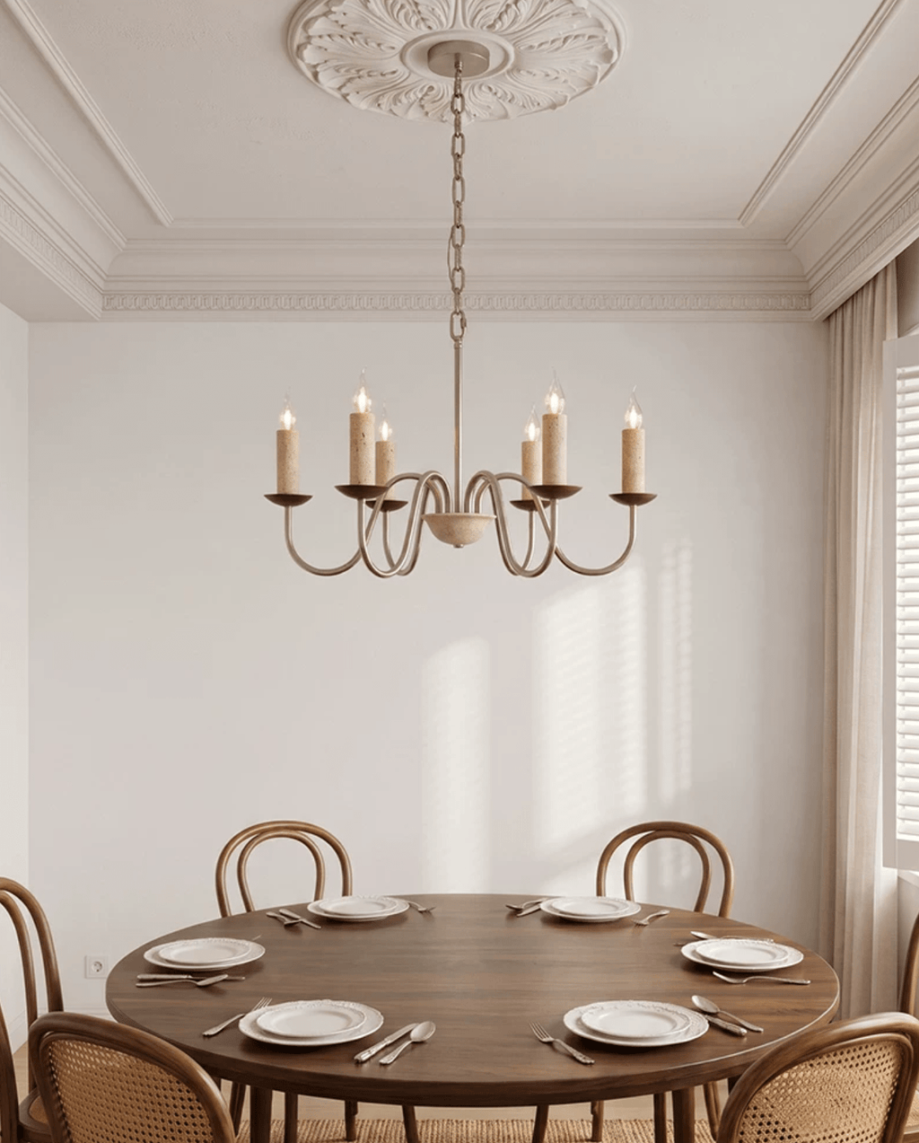 Iron Candle Chandelier — Chandelier | Maison Monashee — view 10