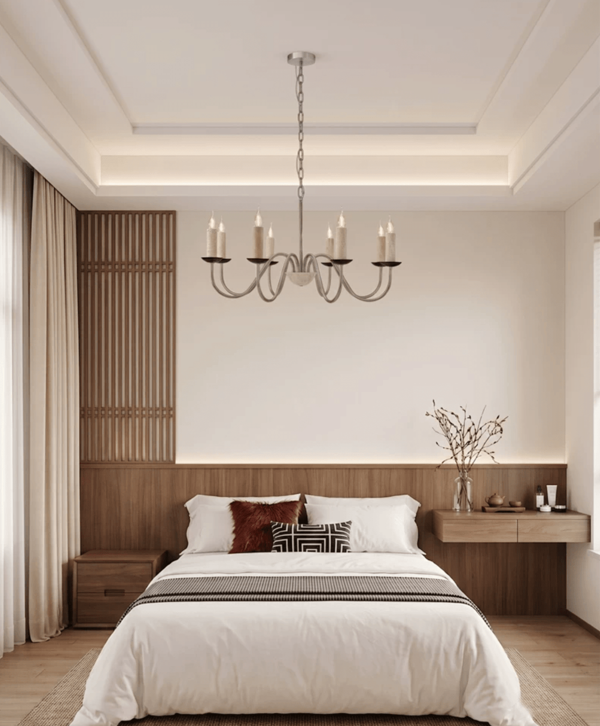 Iron Candle Chandelier — Chandelier | Maison Monashee — view 3