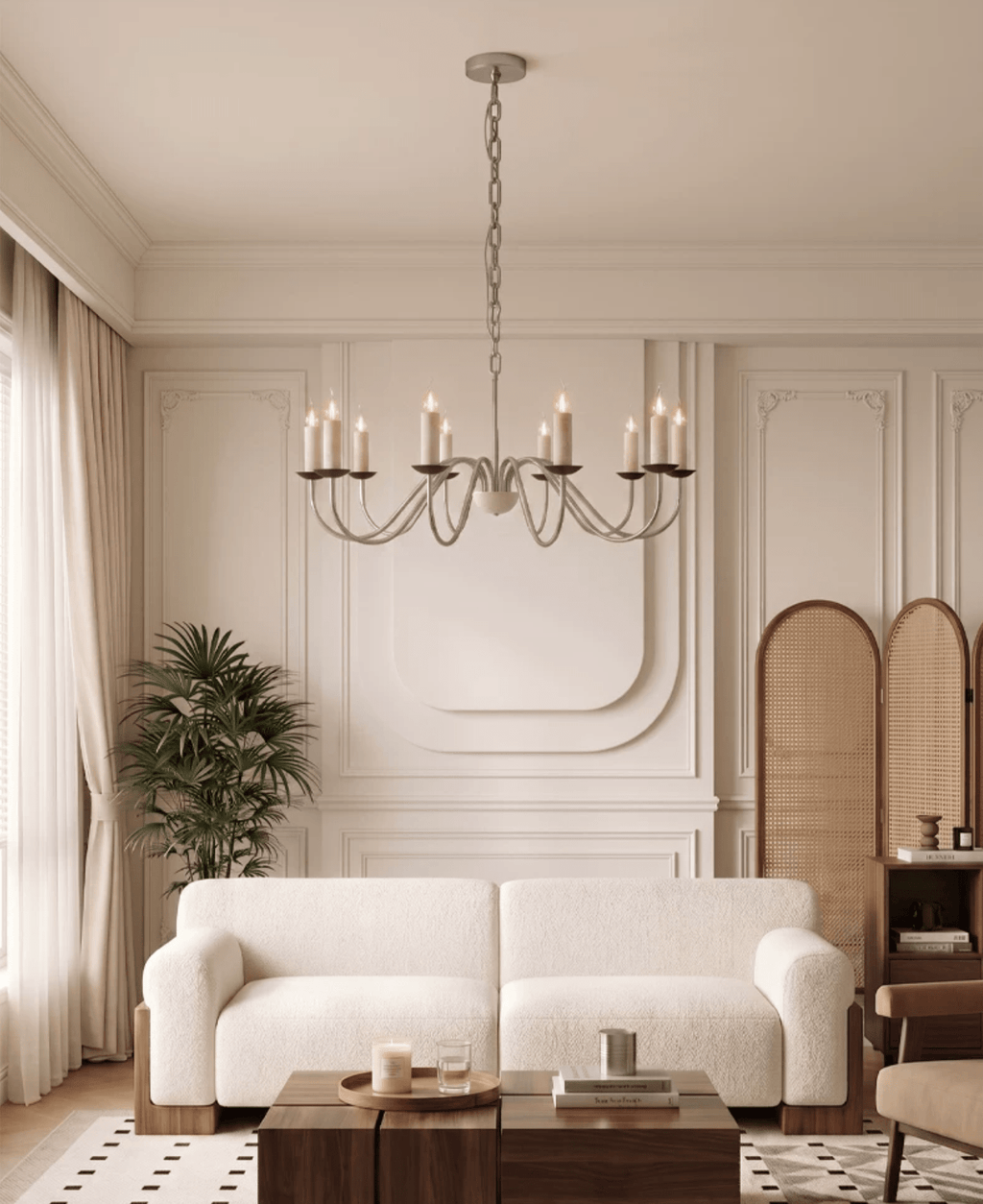 Iron Candle Chandelier — Chandelier | Maison Monashee — view 4