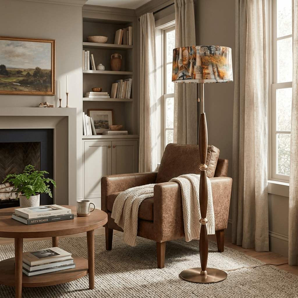Dark Wood Floor Lamp — Floor Lamp | Maison Monashee — view 4
