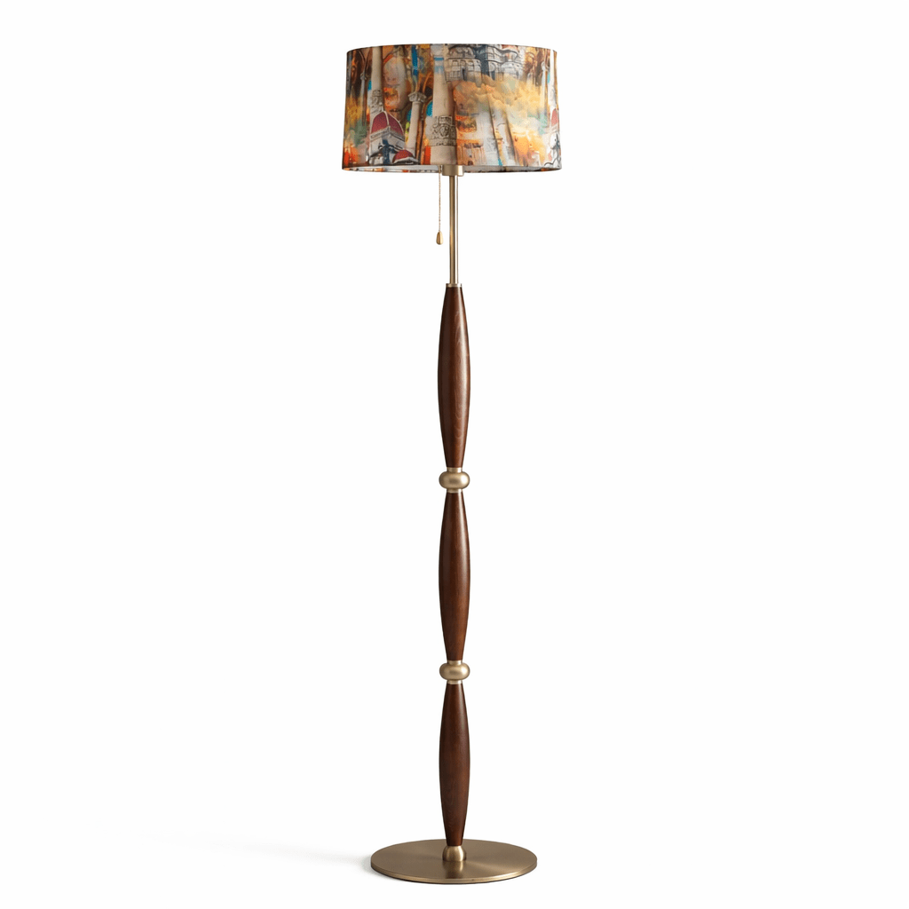 Dark Wood Floor Lamp — Floor Lamp | Maison Monashee — view 7