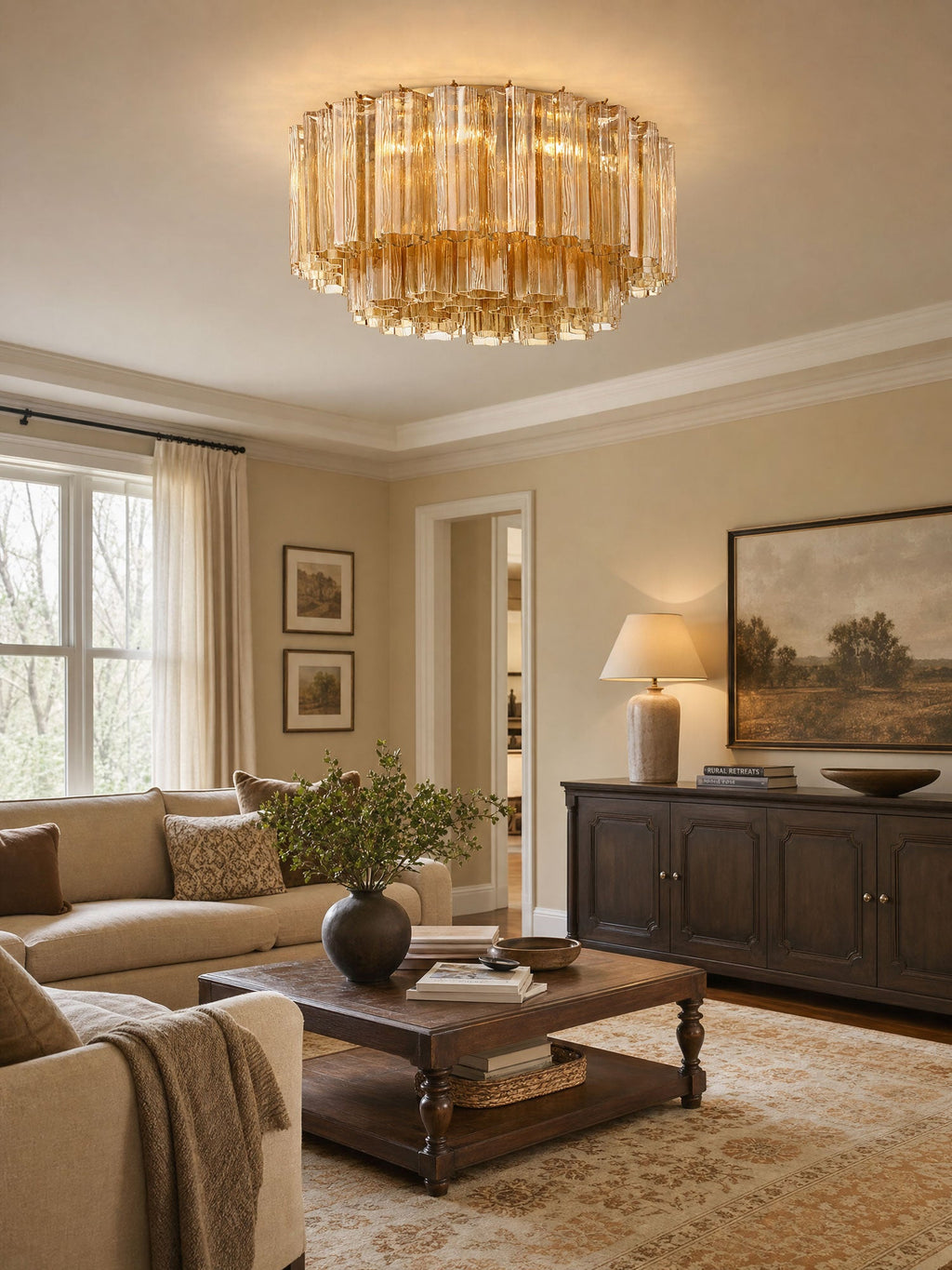 Fluted Glass Ceiling Light — Ceiling Light | Maison Monashee — view 2