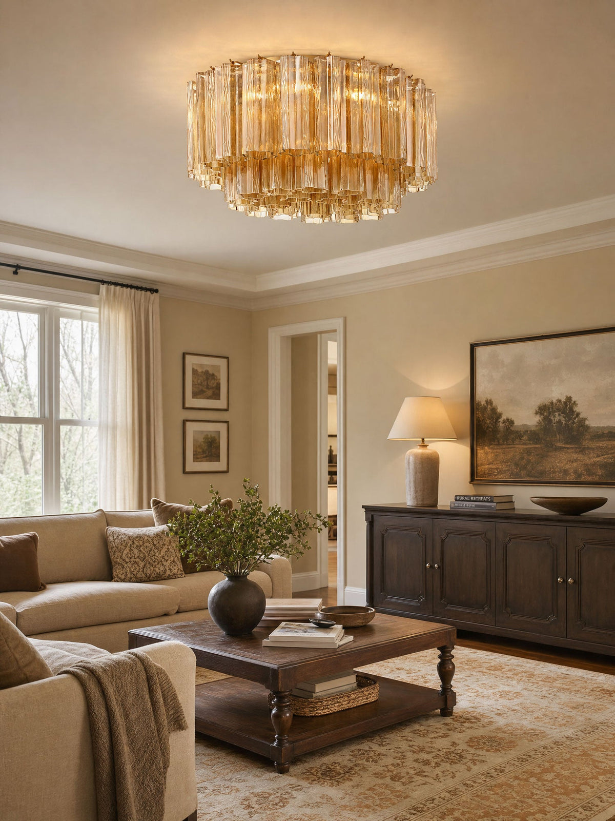 Fluted Glass Ceiling Light — Ceiling Light | Maison Monashee — view 2