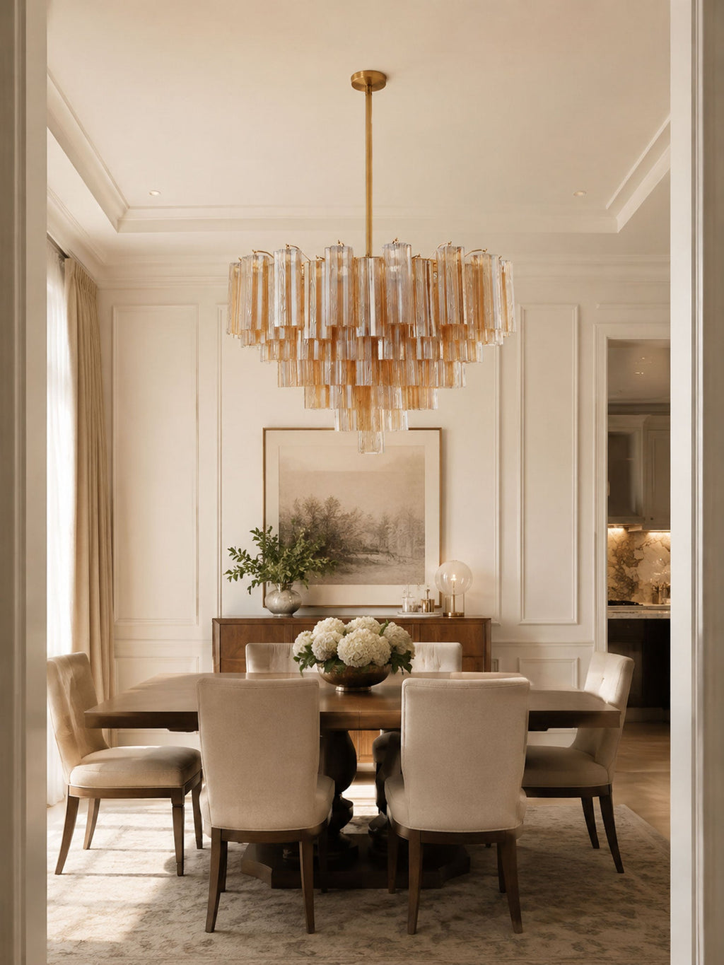 Murano Glass Tube Chandelier — Chandelier | Maison Monashee — view 3